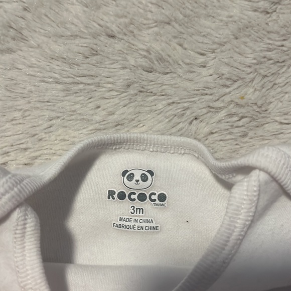 (3 for $10) rococo white bodysuit - Picture 3 of 3